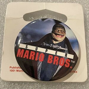VTG Goomba Toad Super Mario Brothers 1993 Movie Promo Button Pin Pinback